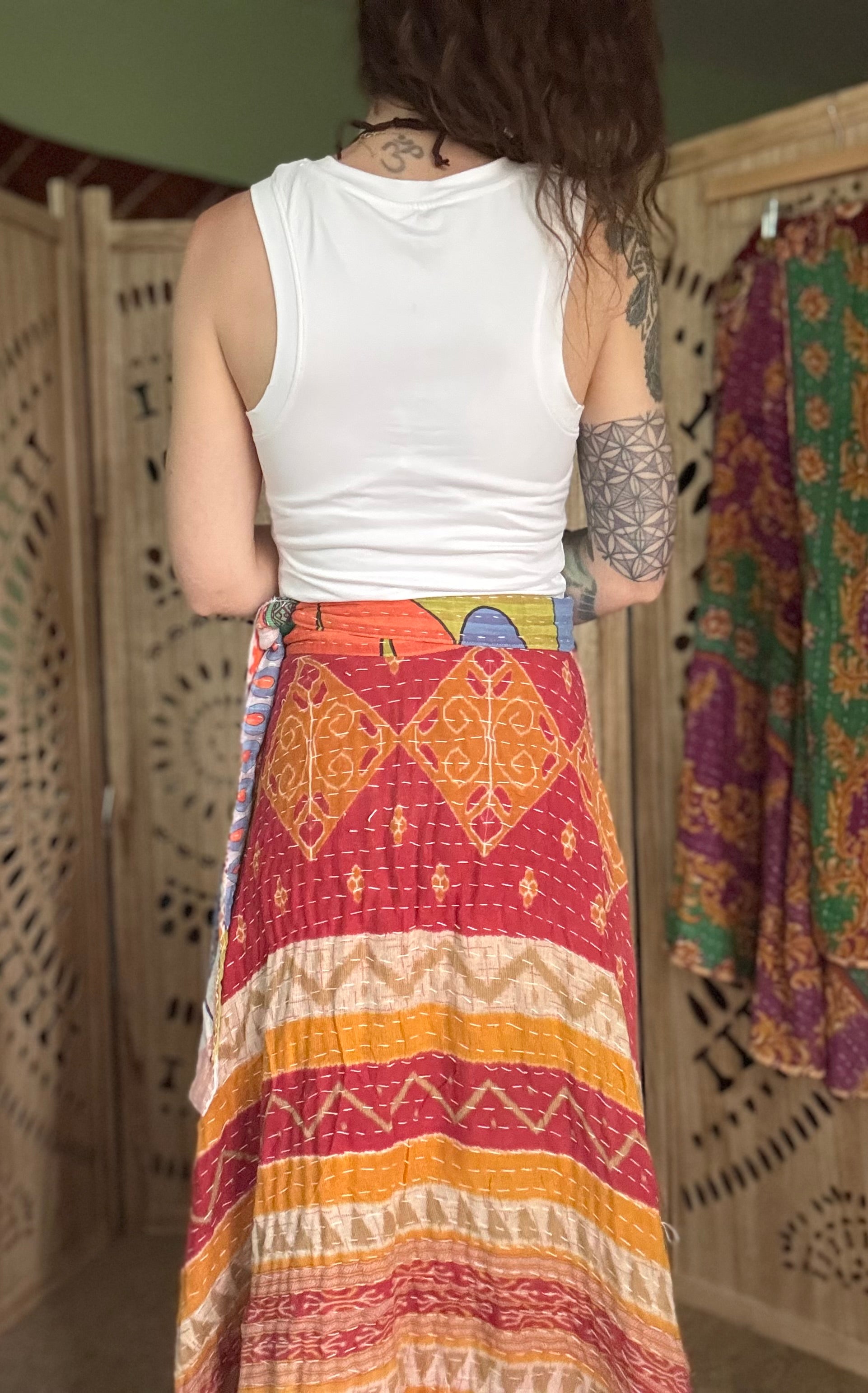 Kantha Wrap Skirt