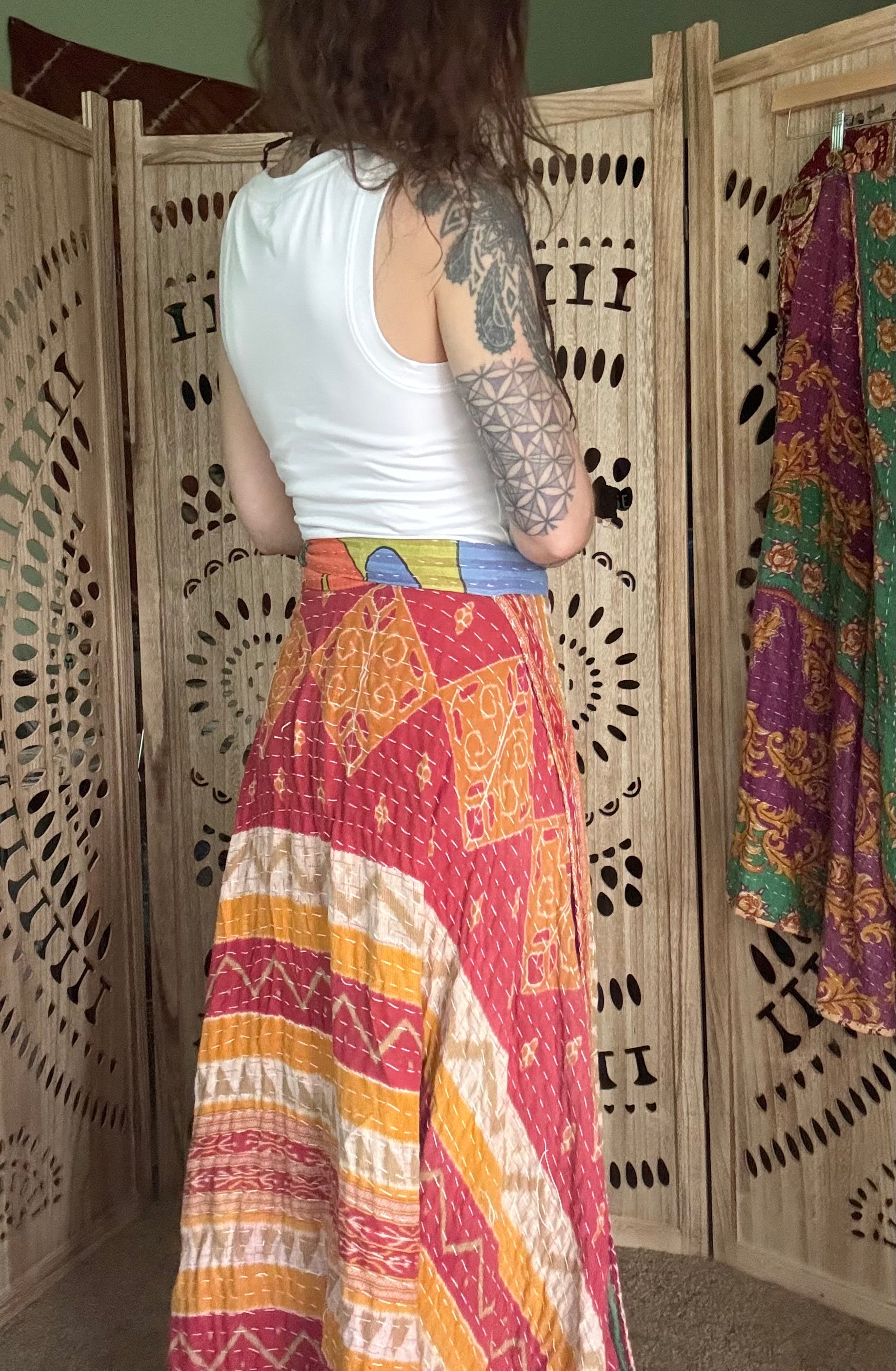 Kantha Wrap Skirt