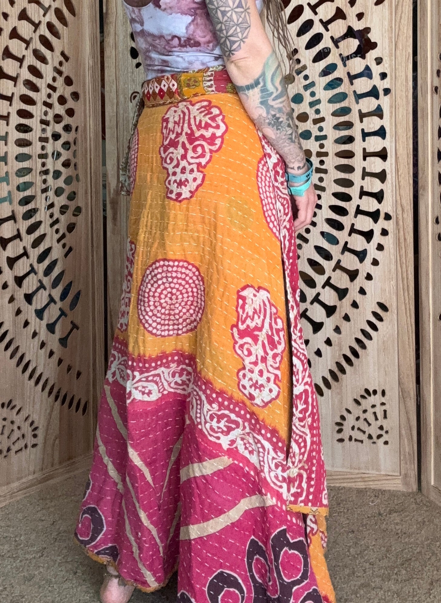 Kantha Wrap Skirt