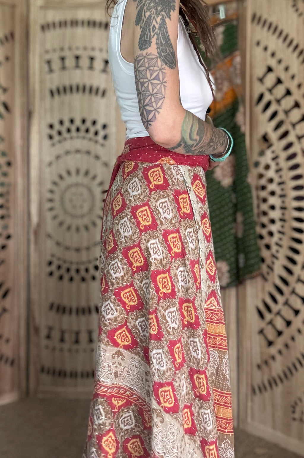 Kantha Wrap Skirt