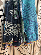 Indigo Kantha Wrap Skirt
