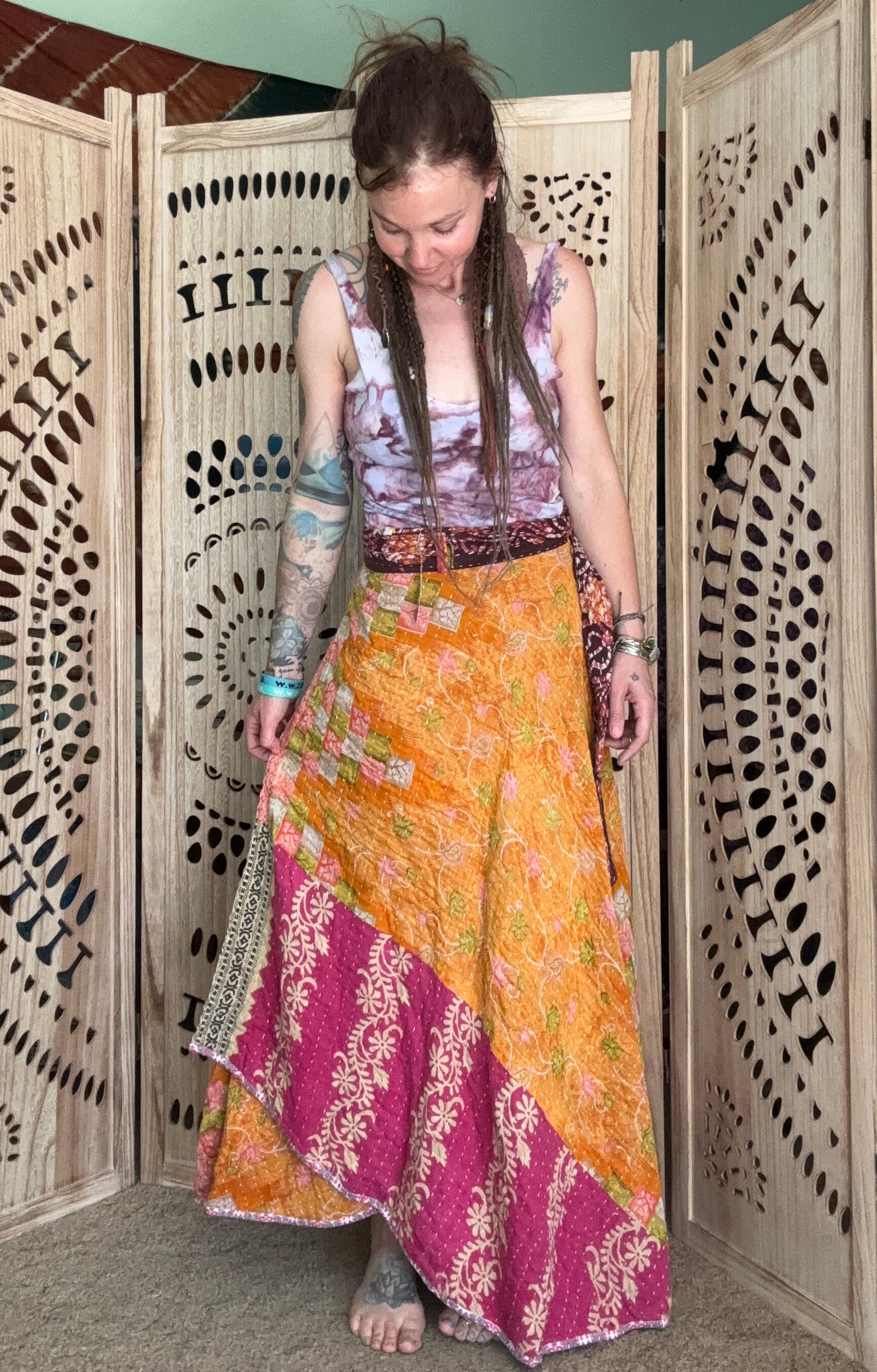 Kantha Wrap Skirt