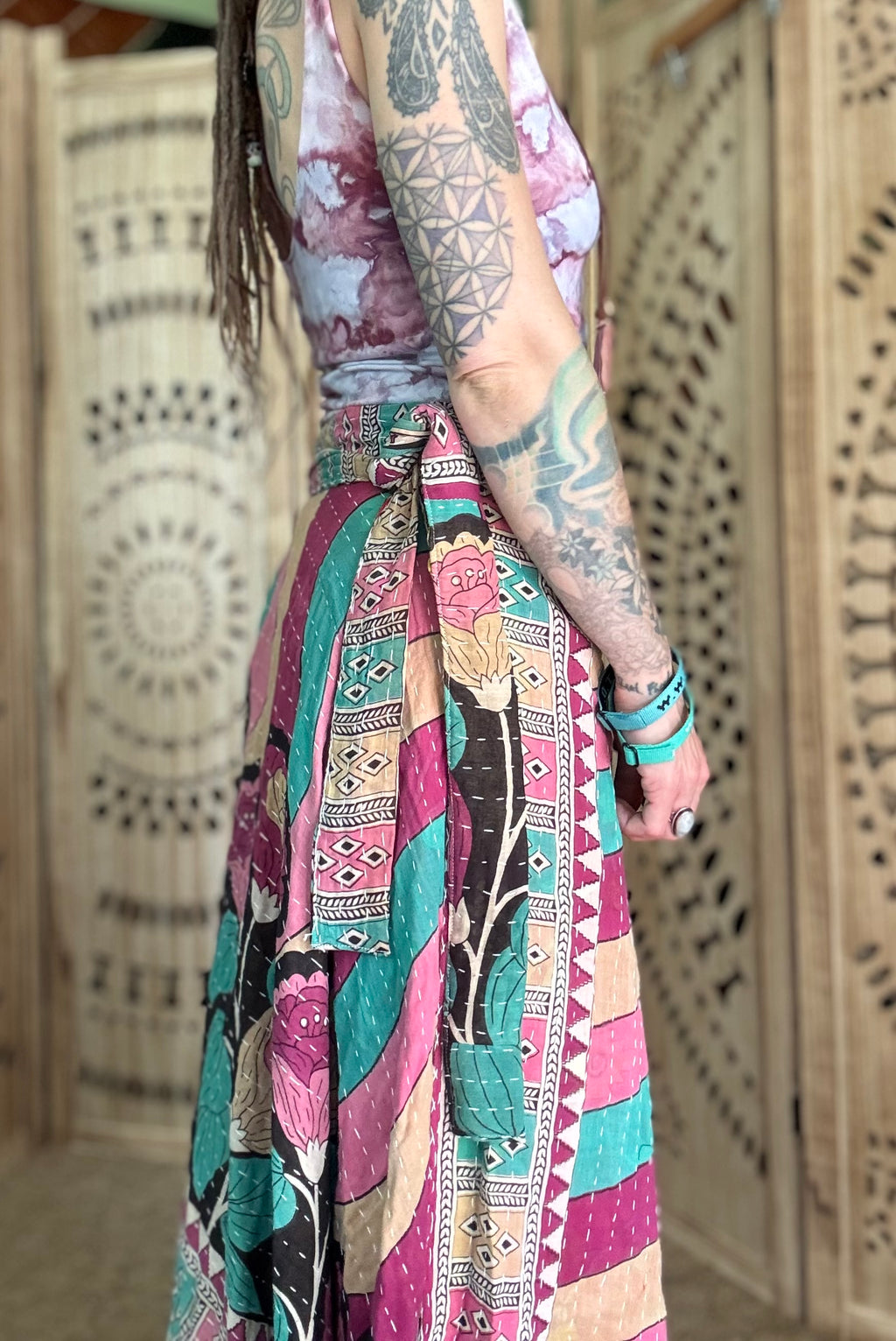 Kantha Wrap Skirt