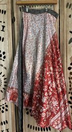 Patchwork Silk Sari Wrap Skirt