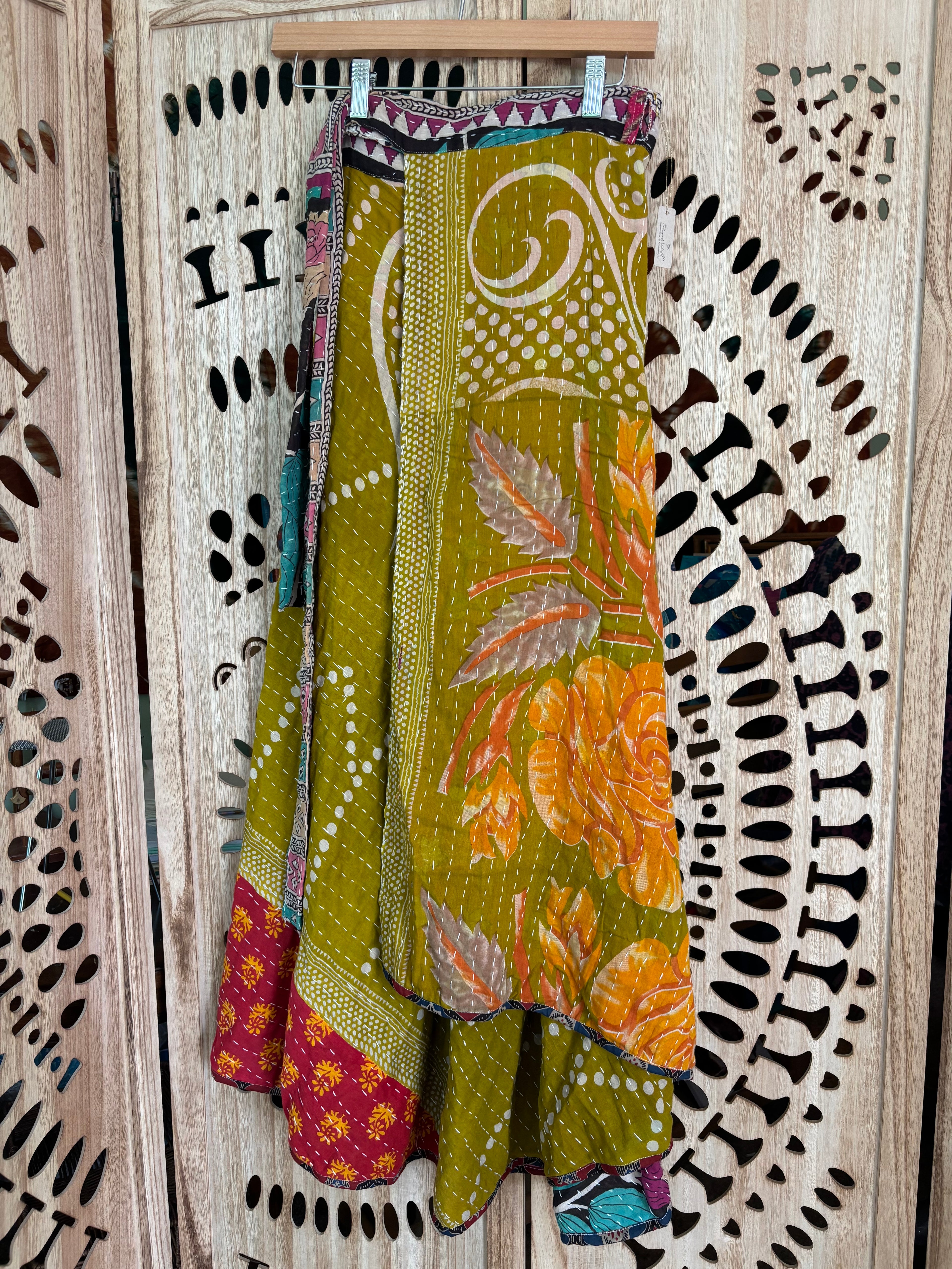 Kantha Wrap Skirt