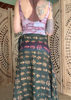 Indigo Kantha Wrap Skirt - Tribal Print