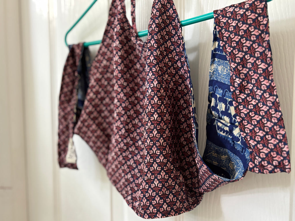Sari Silk Double Sided Crop Top