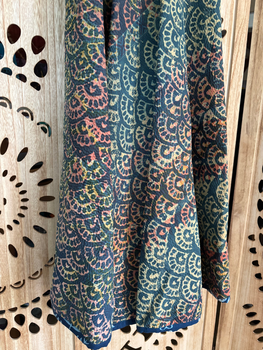 Indigo Kantha Wrap Skirt