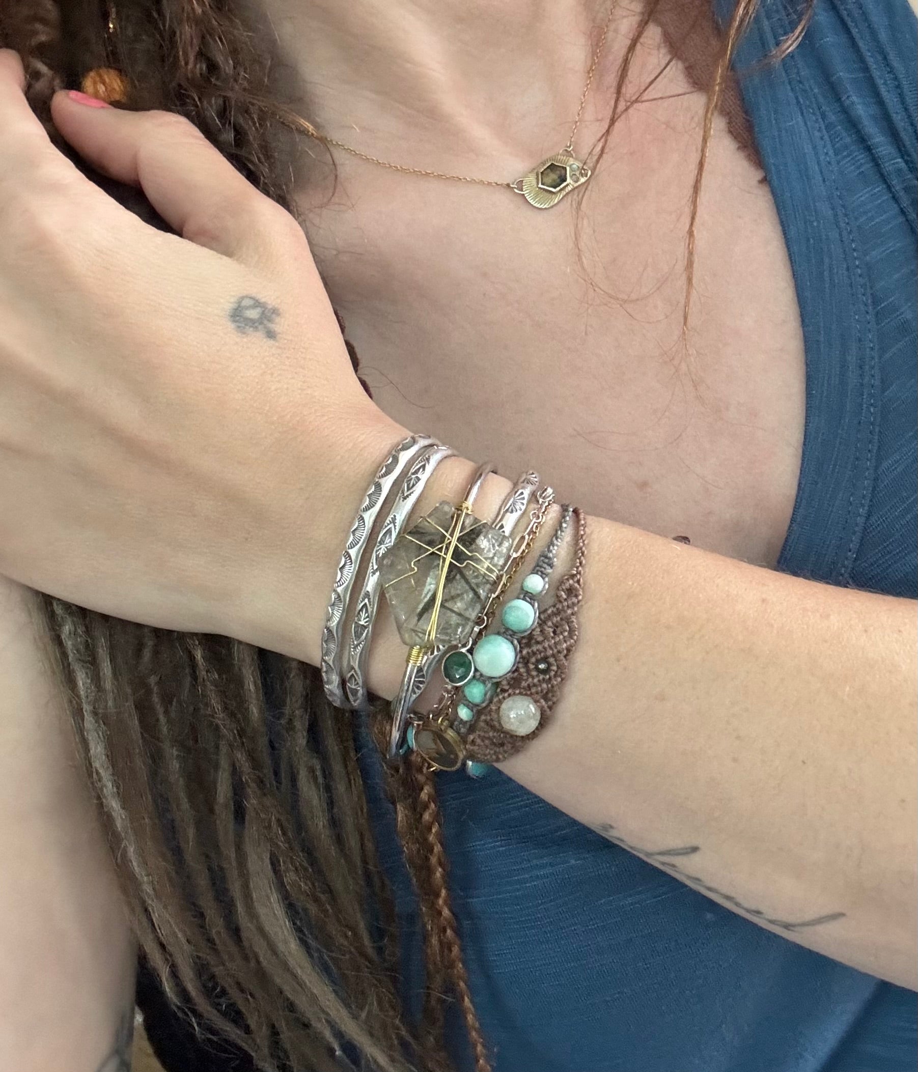 Rutilated Quartz Cuff