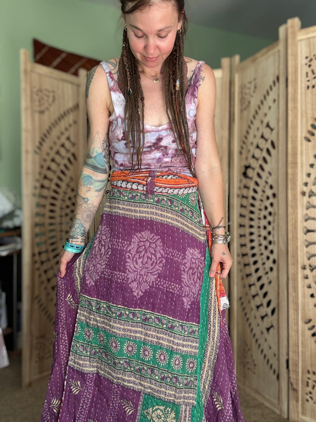 Kantha Wrap Skirt