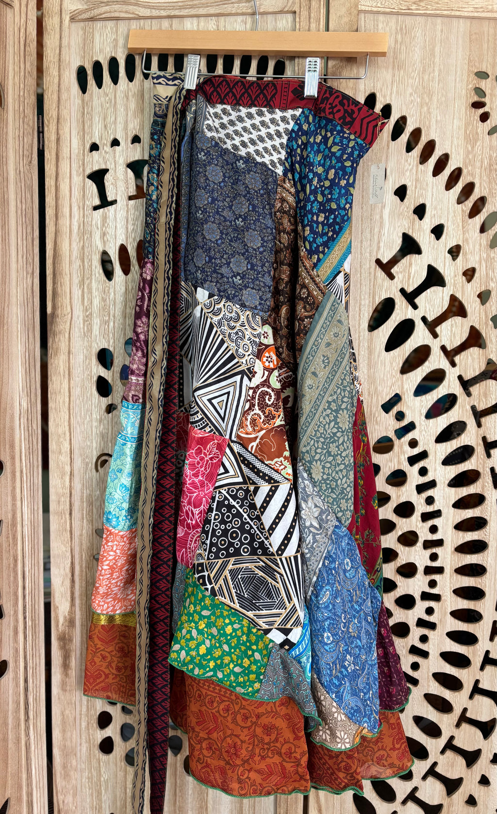 Silk Sari Patchwork Wrap Skirt