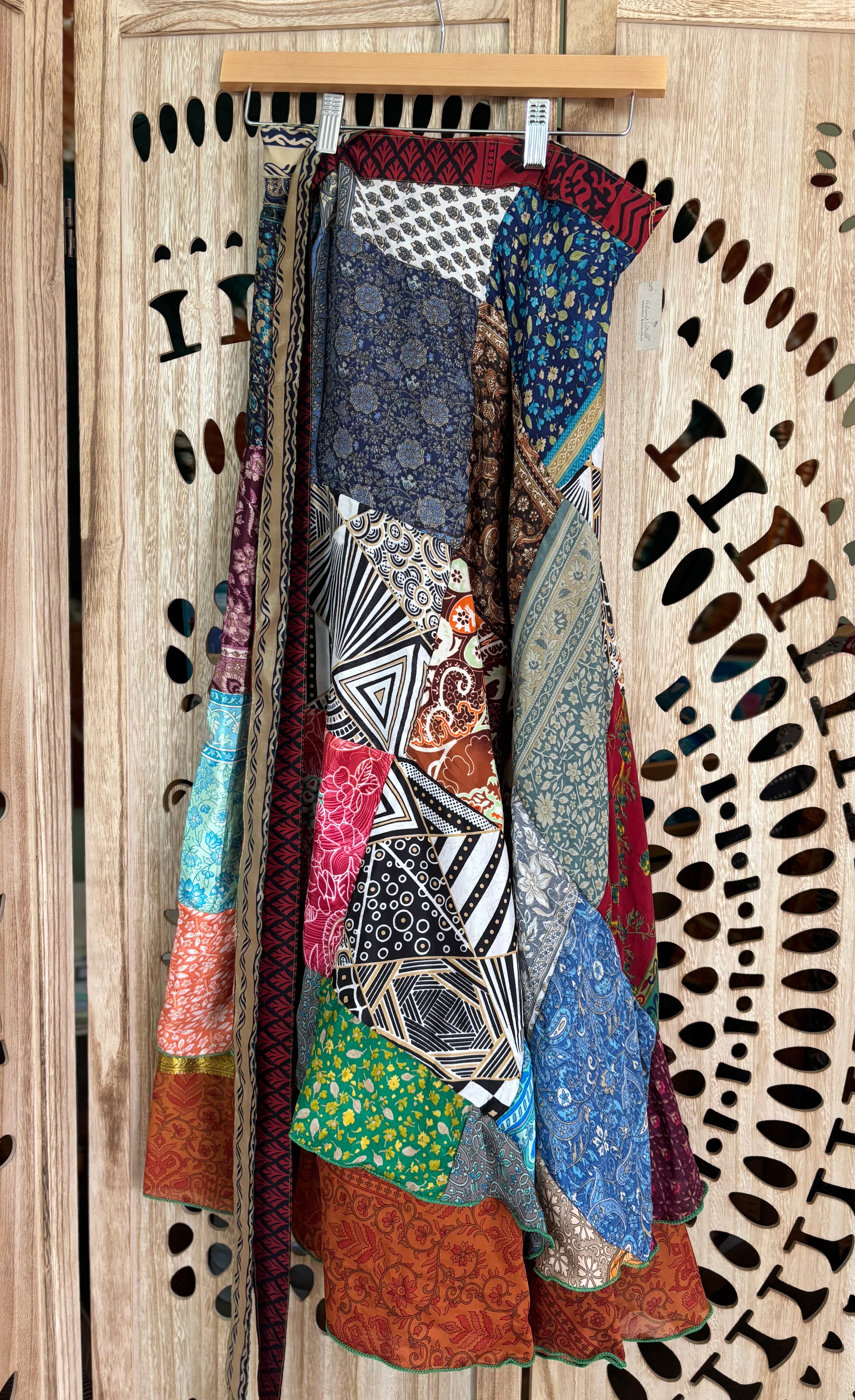 Silk Sari Patchwork Wrap Skirt