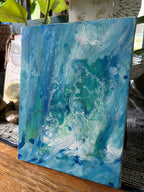 Bottom of the Waterfall (repurposed canvas)