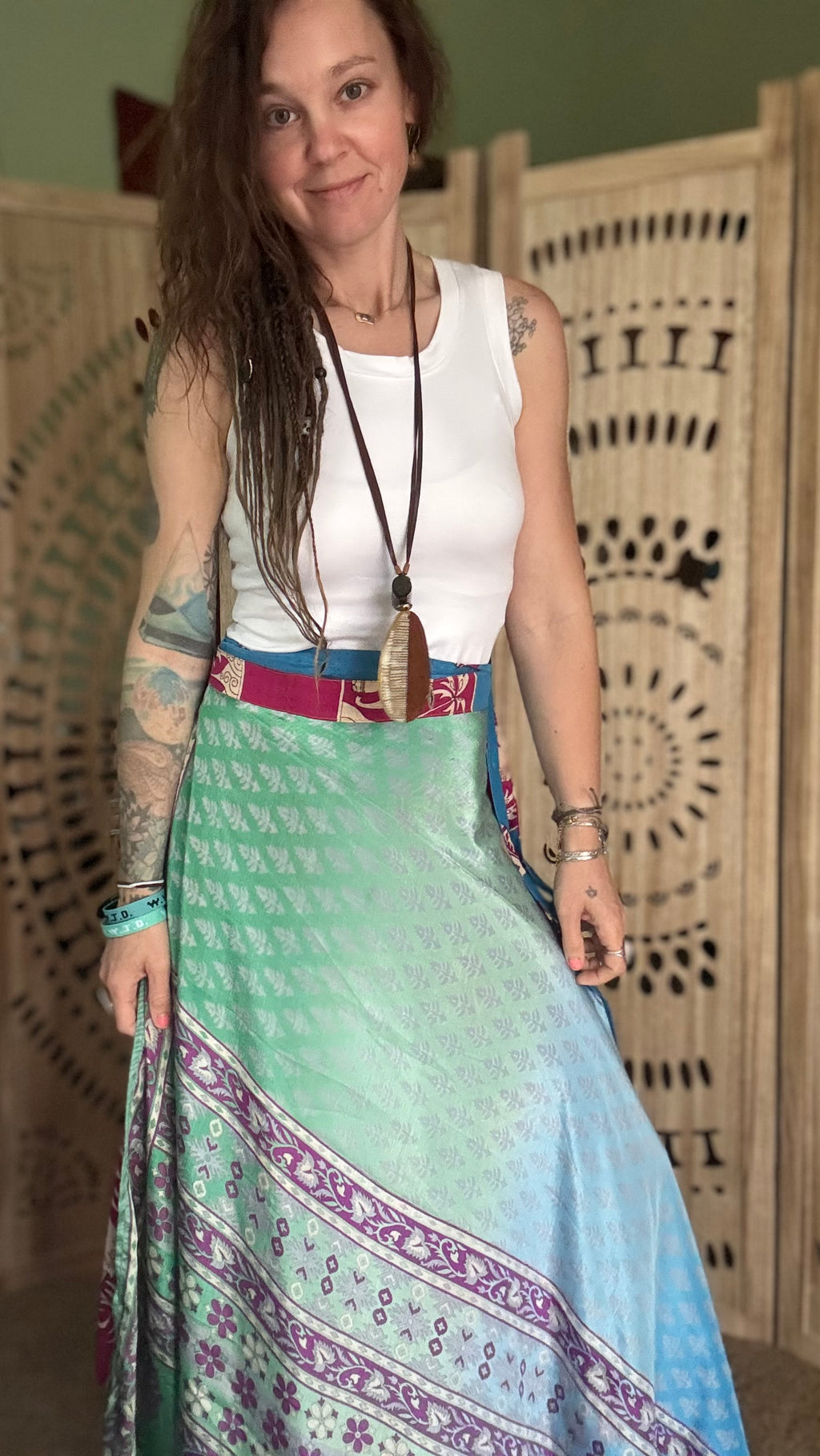 Sari Silk Wrap Skirt