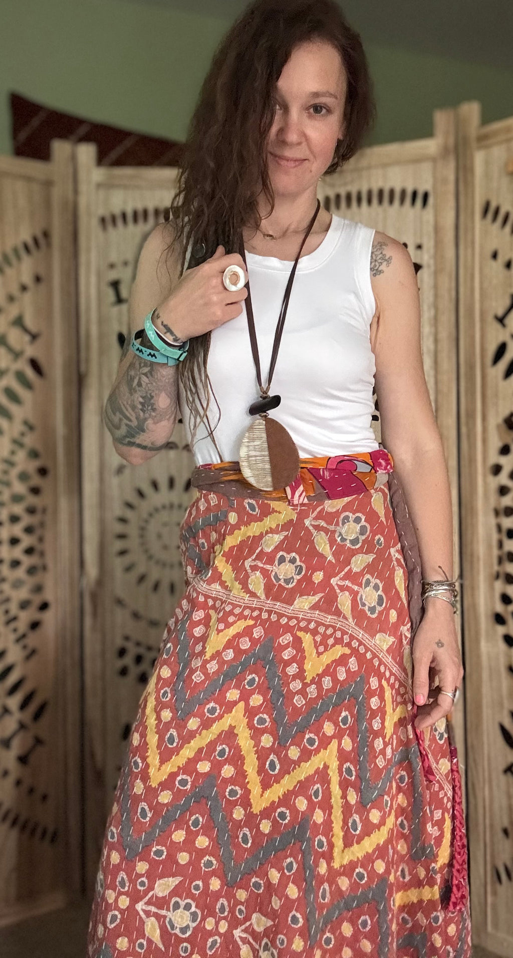 Kantha Wrap Skirt