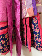 Worship Skirt | Bohemian Flowy Indian Silk Sari Wrap Skirt - Double Layer , Reversible | Free Flow Dancing Skirt