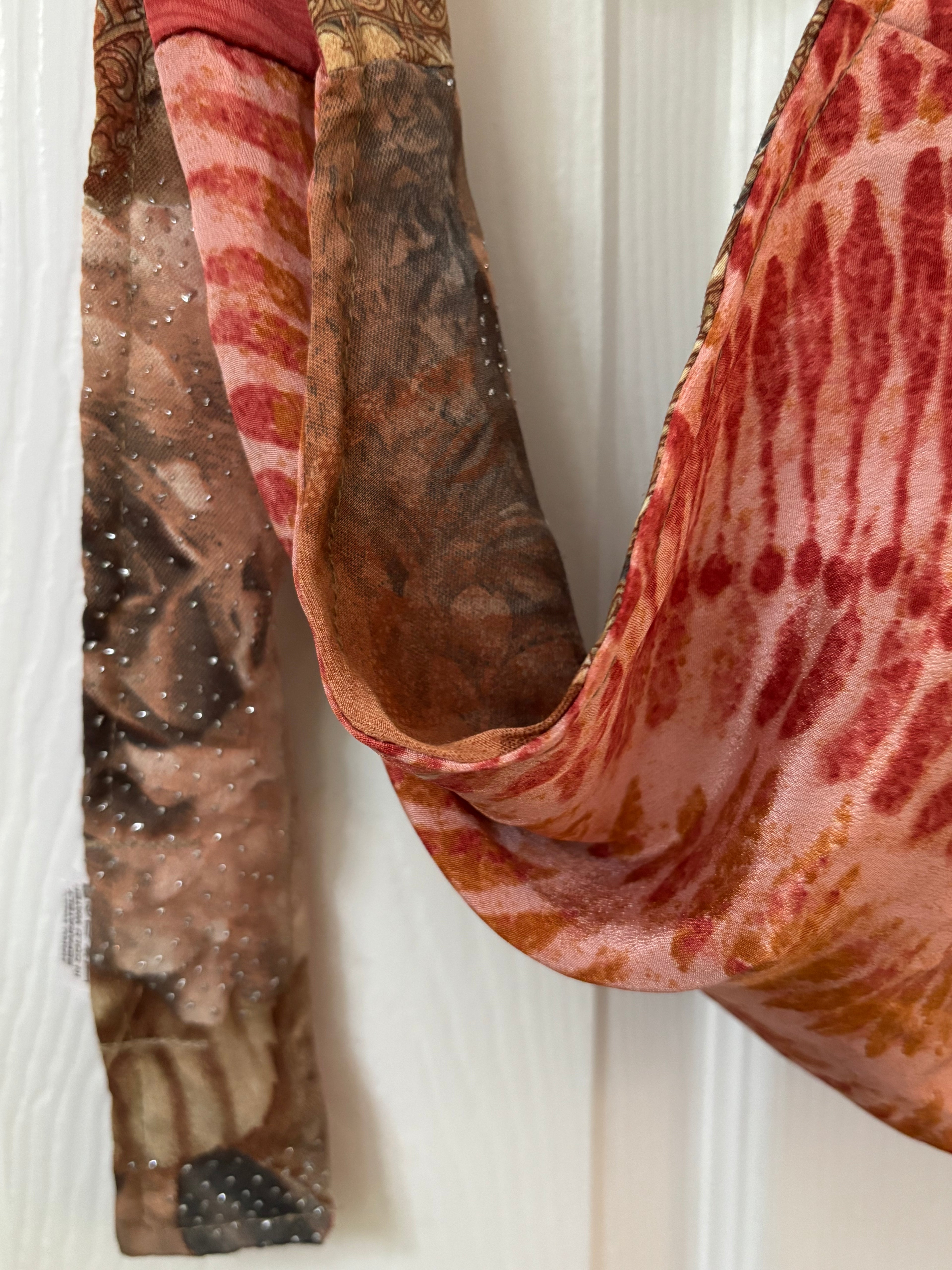 Sari Silk Double Sided Crop Top