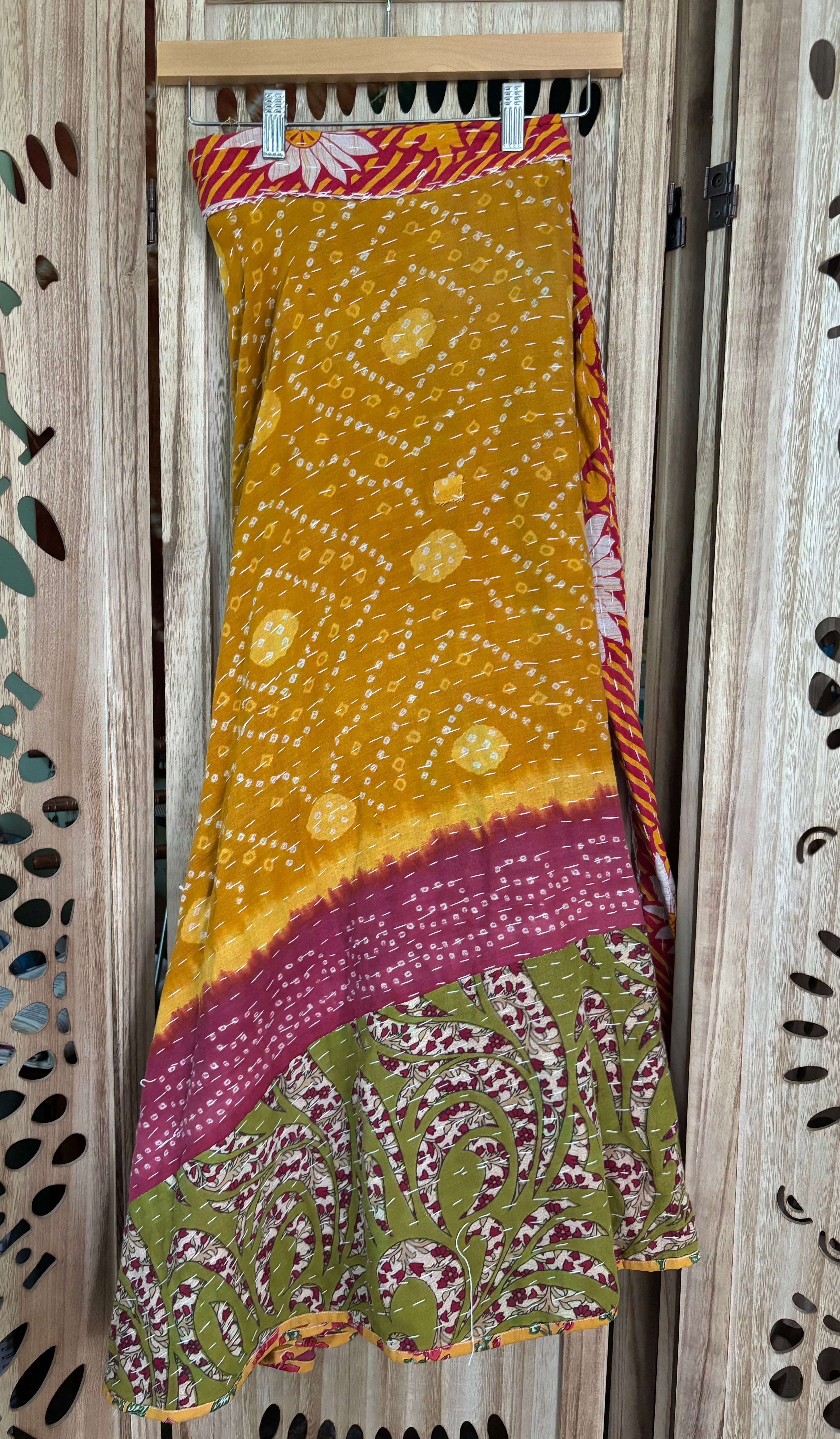 Kantha Wrap Skirt