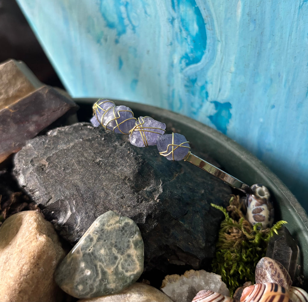Raw Tanzanite Cuff