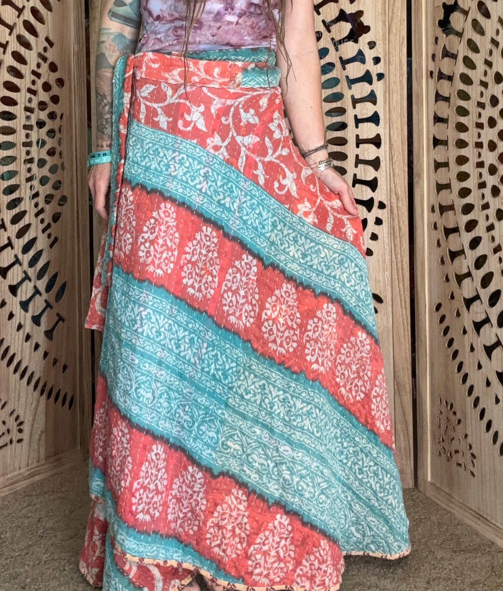 Kantha Wrap Skirt