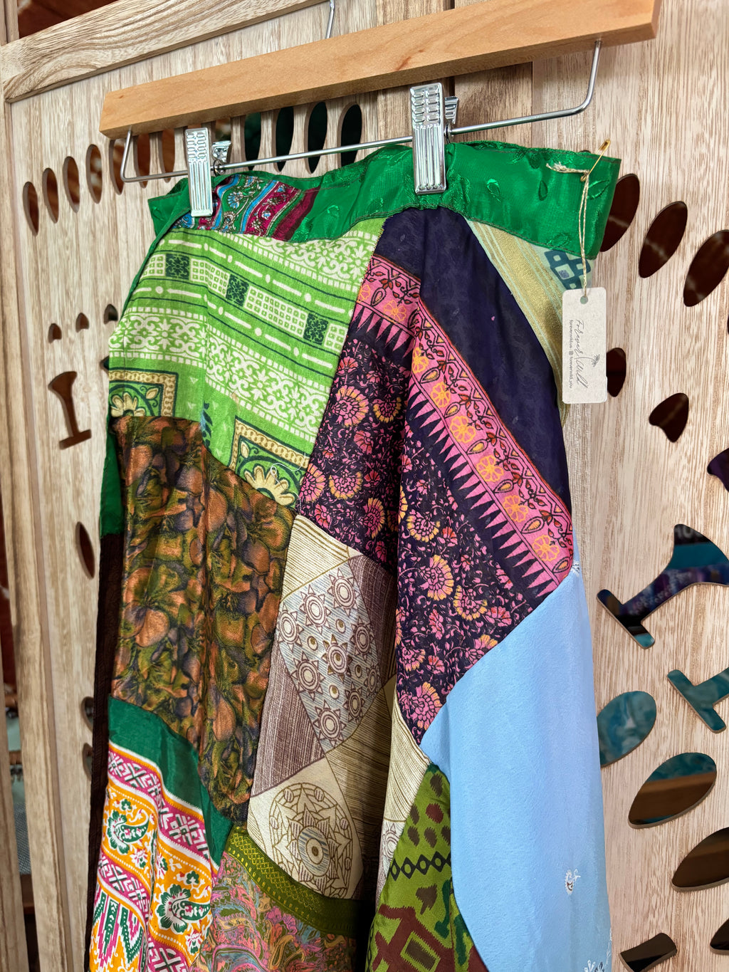 Patchwork Sari Silk Wrap Skirt