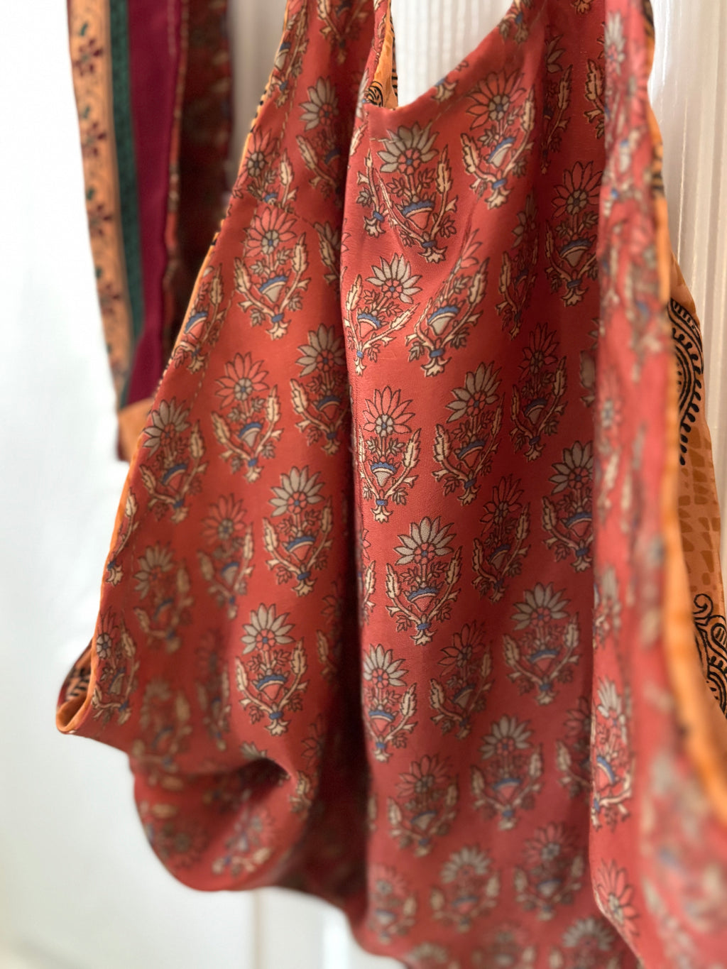 Sari Silk Double Sided Crop Top