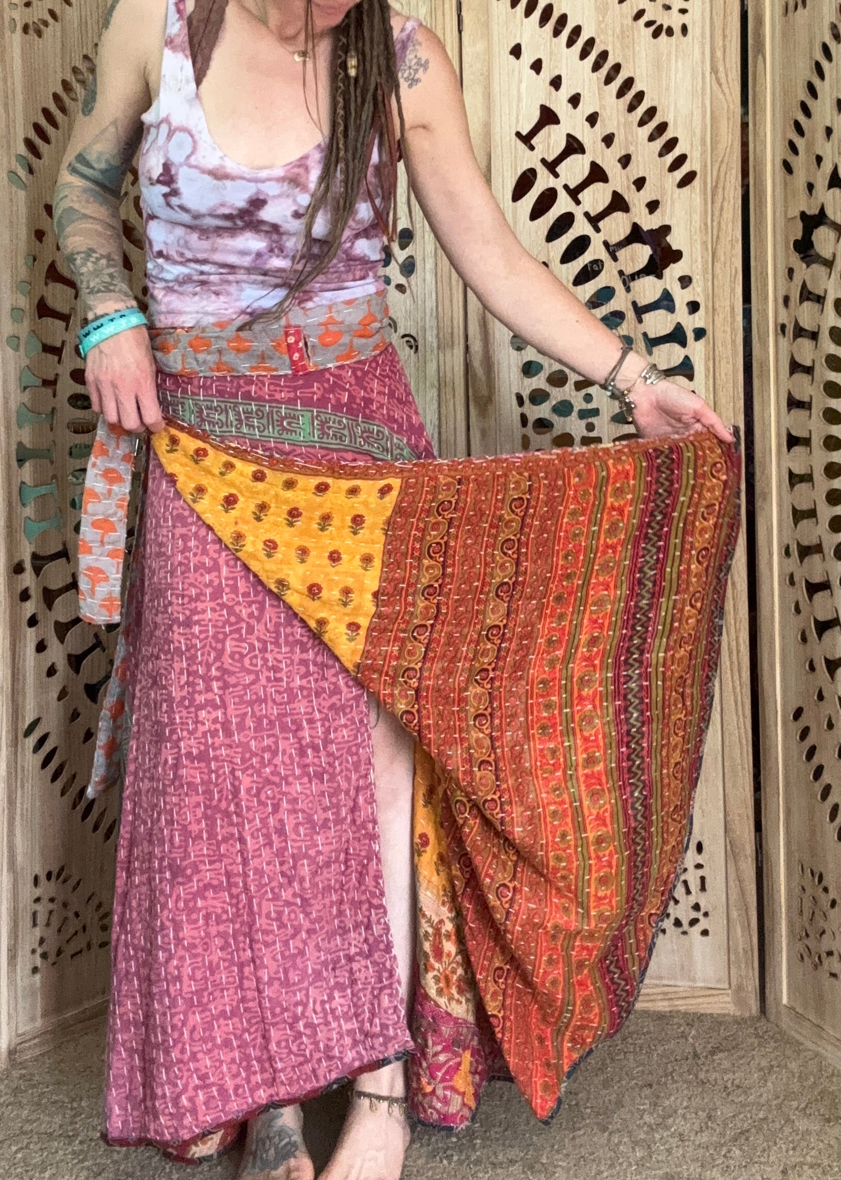 Kantha Wrap Skirt