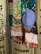 Patchwork Silk Sari Wrap Skirt