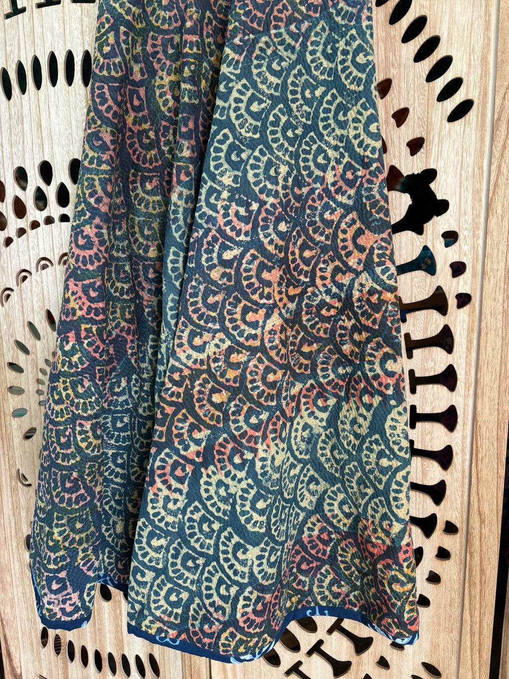 Indigo Kantha Wrap Skirt