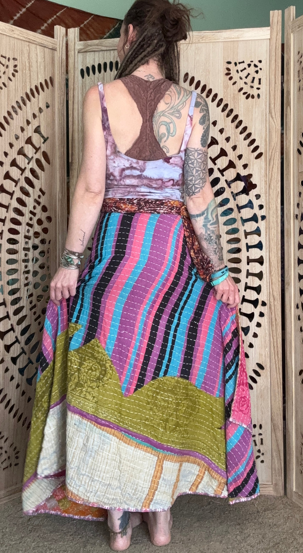 Kantha Wrap Skirt