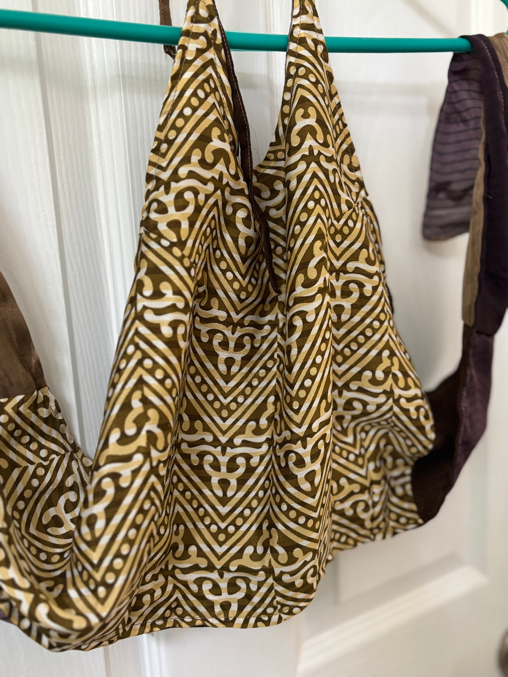 Sari Silk Double Sided Crop Top