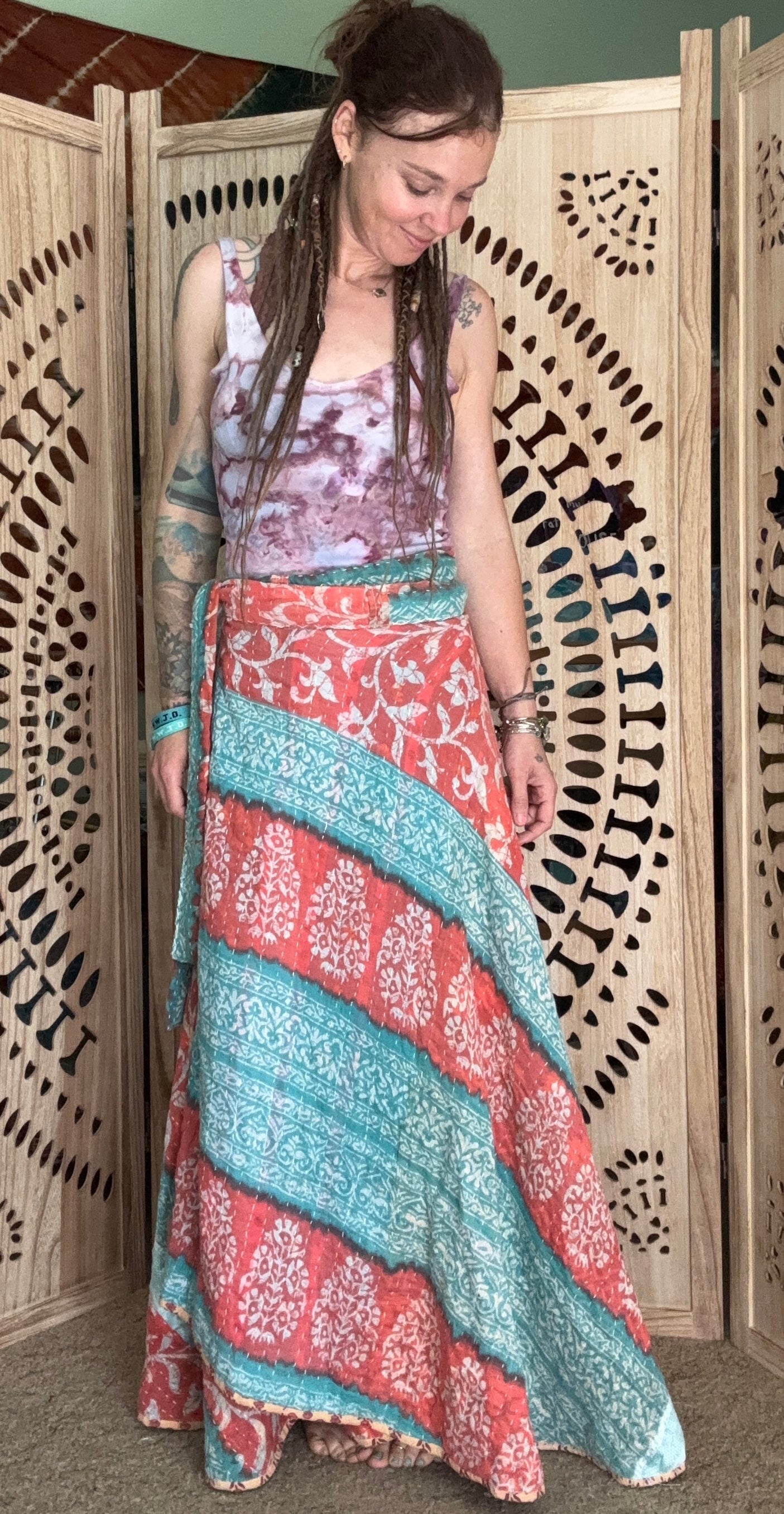 Kantha Wrap Skirt