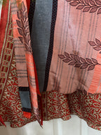 Warfare Worship Skirt | Bohemian Flowy Indian Silk Sari Wrap Skirt - Double Layer , Reversible | Free Flow Dancing Skirt