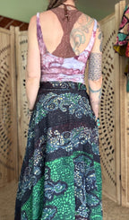 Indigo Kantha Wrap Skirt