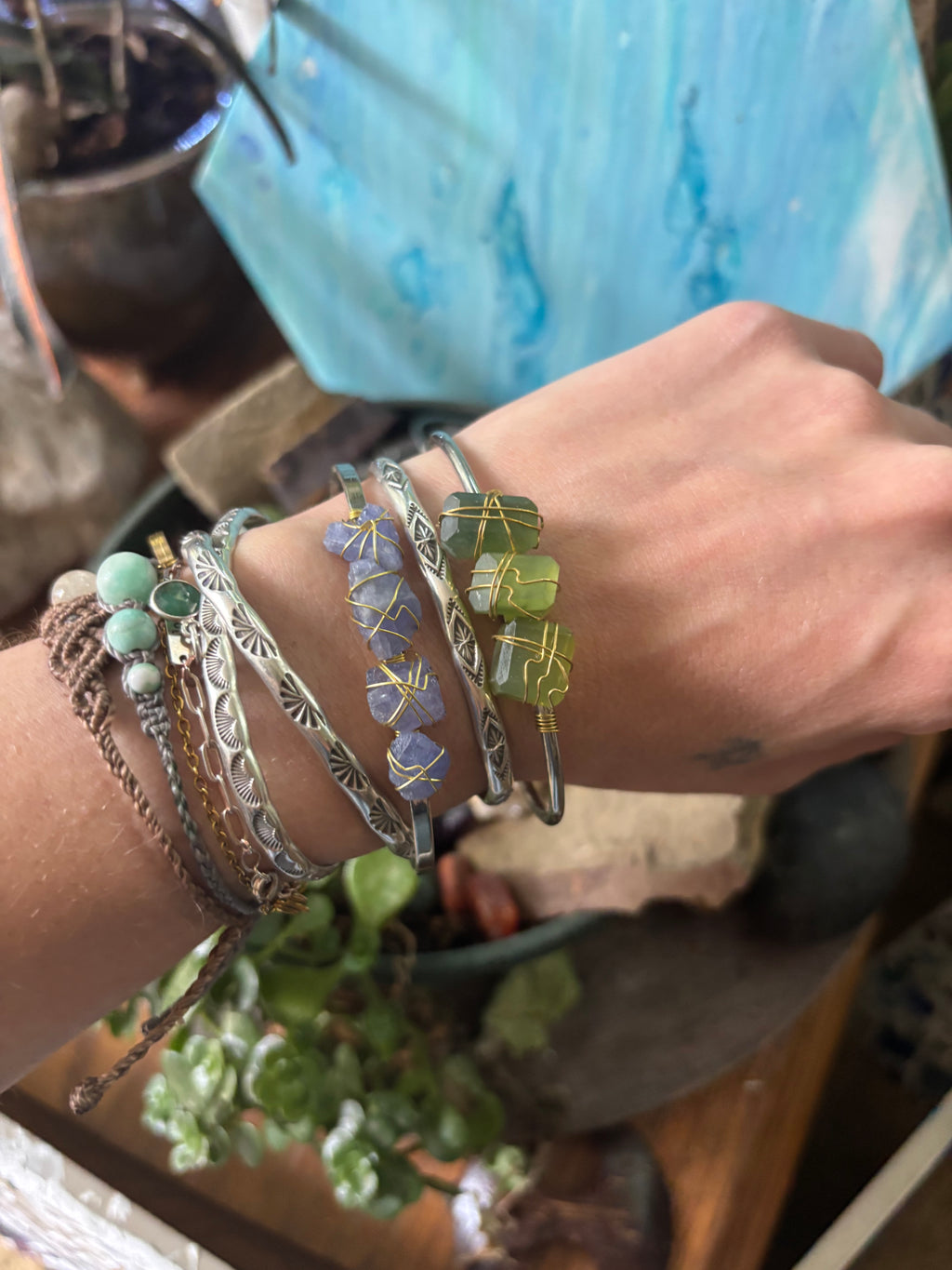 Raw Tanzanite Cuff