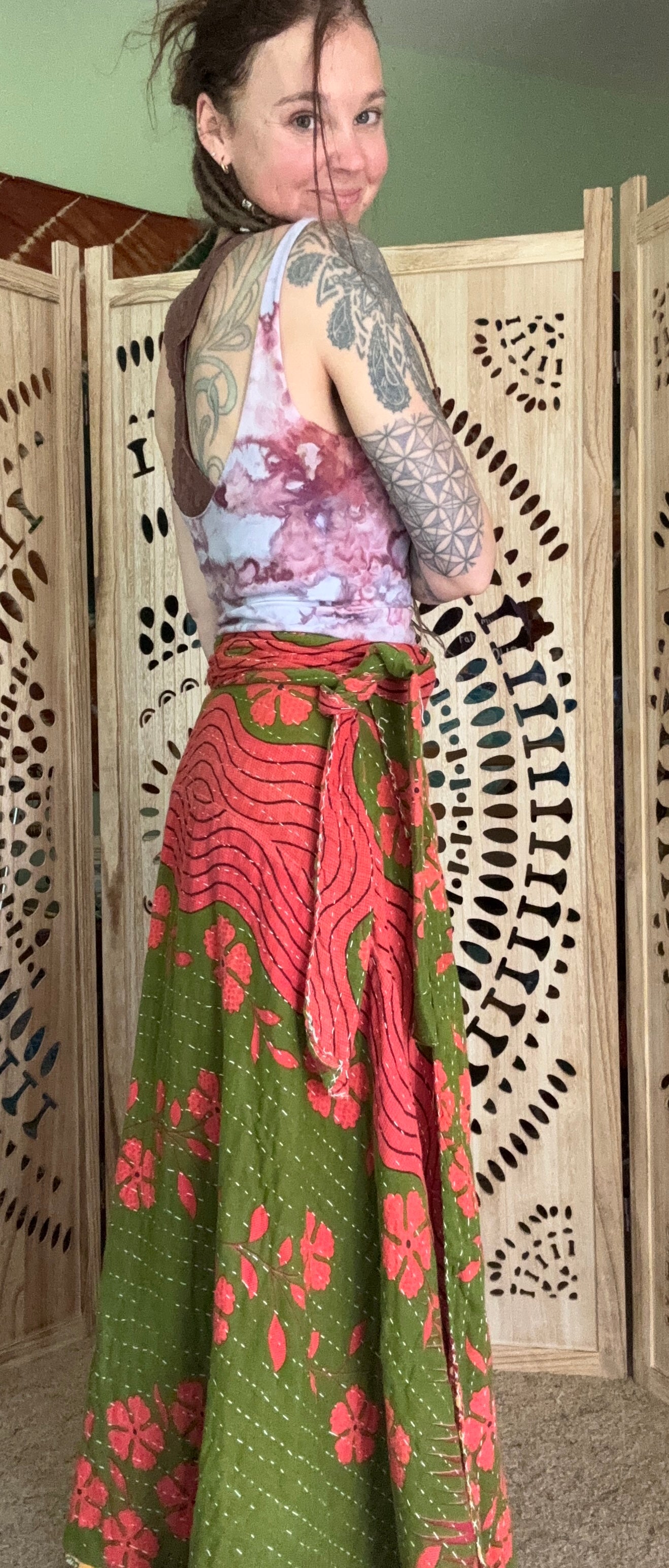 Kantha Wrap Skirt