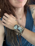 Raw Moonstone Cuff