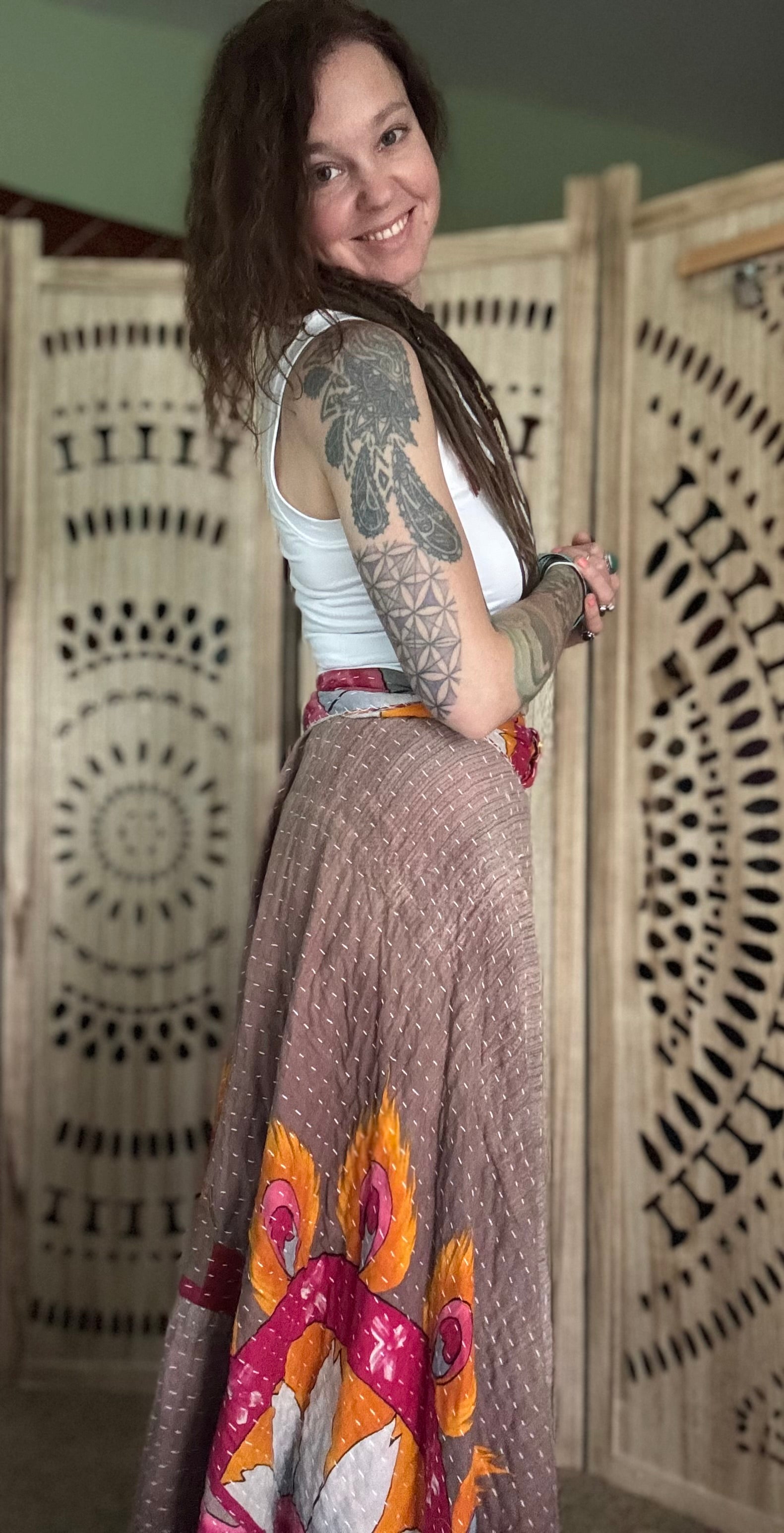 Kantha Wrap Skirt
