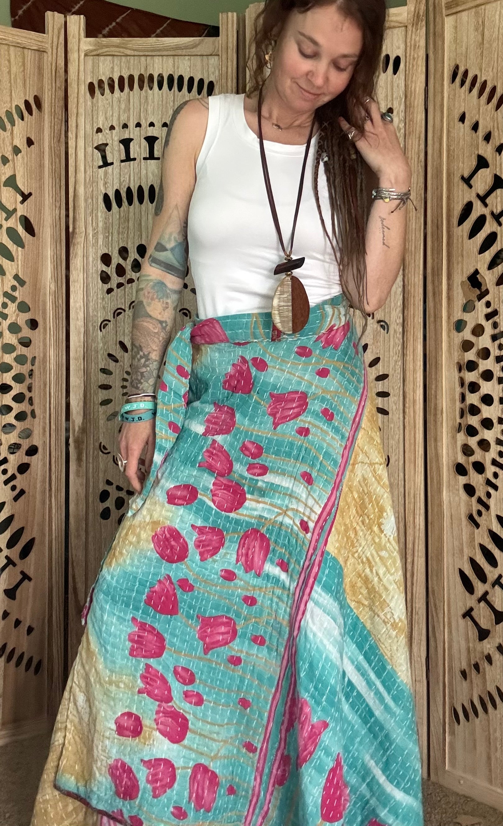 Kantha Wrap Skirt