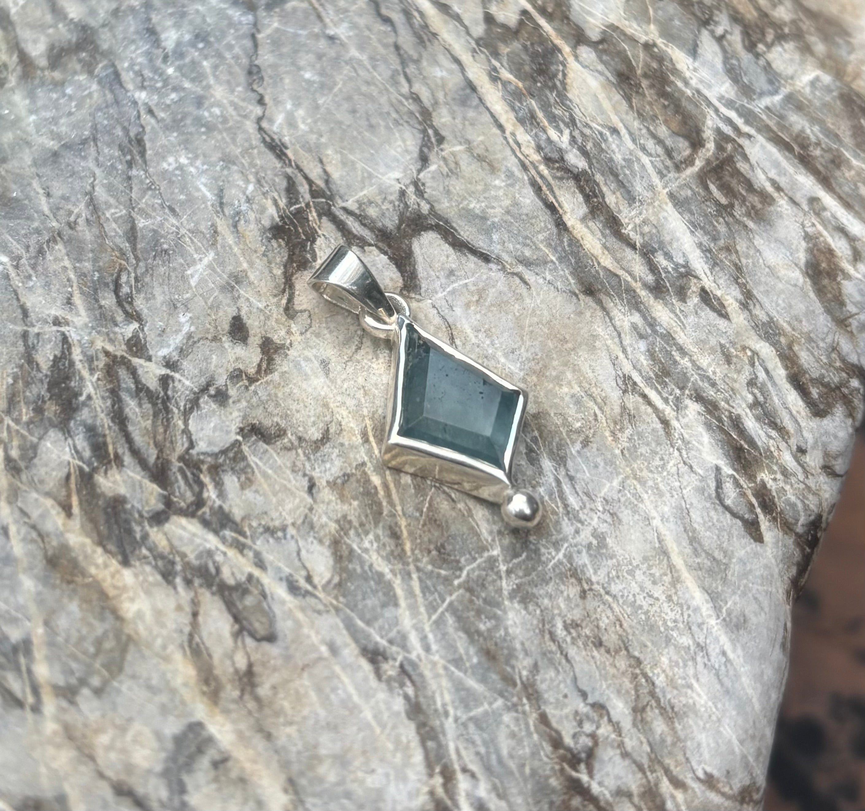 Blue Tourmaline Solid Sterling 925 Silver Necklace