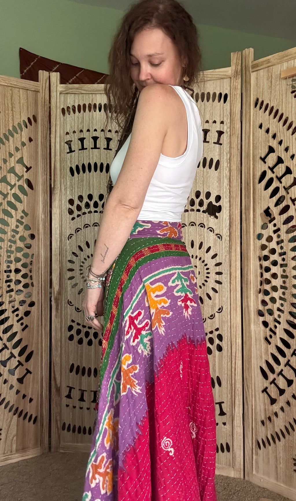 Kantha Wrap Skirt