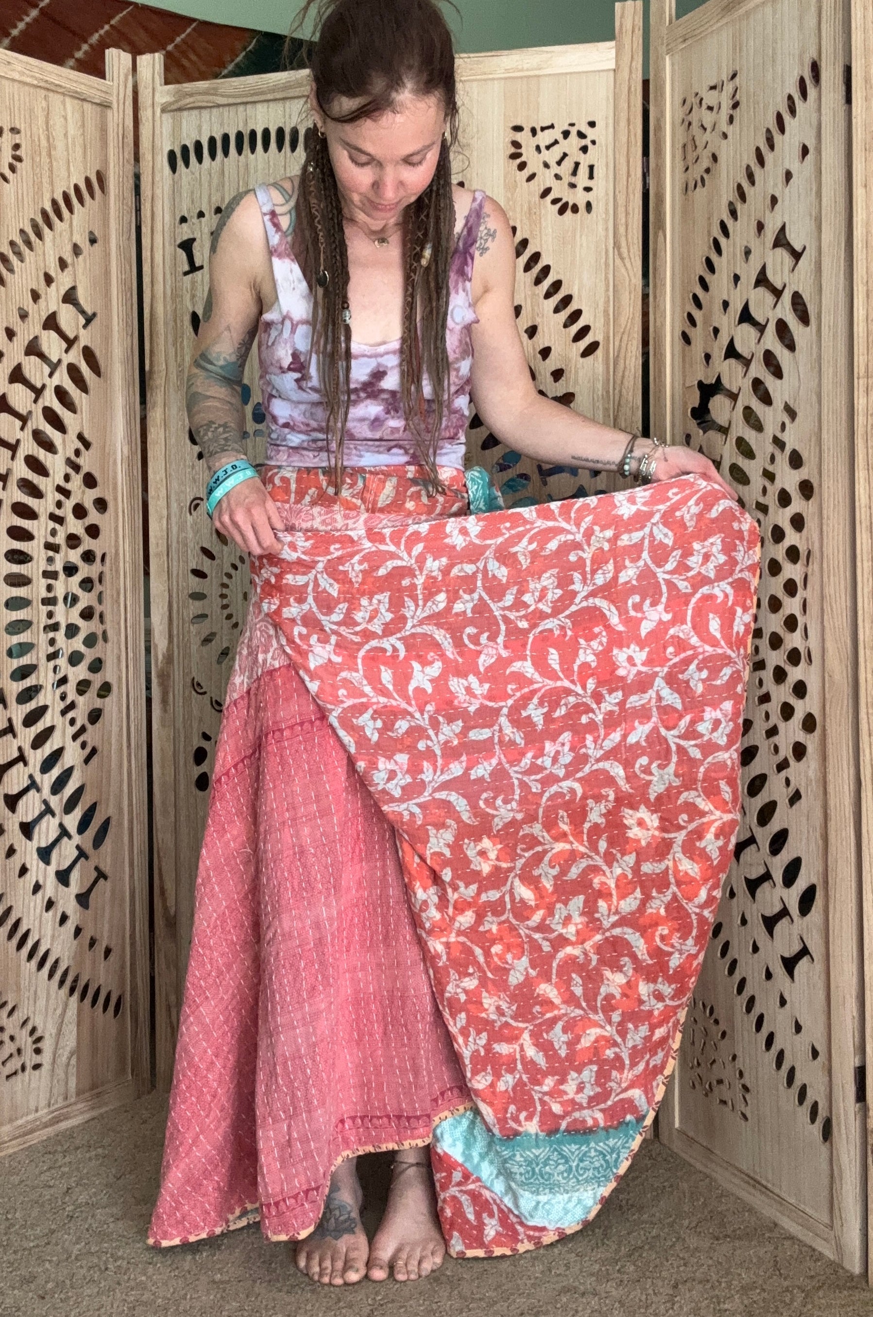 Kantha Wrap Skirt
