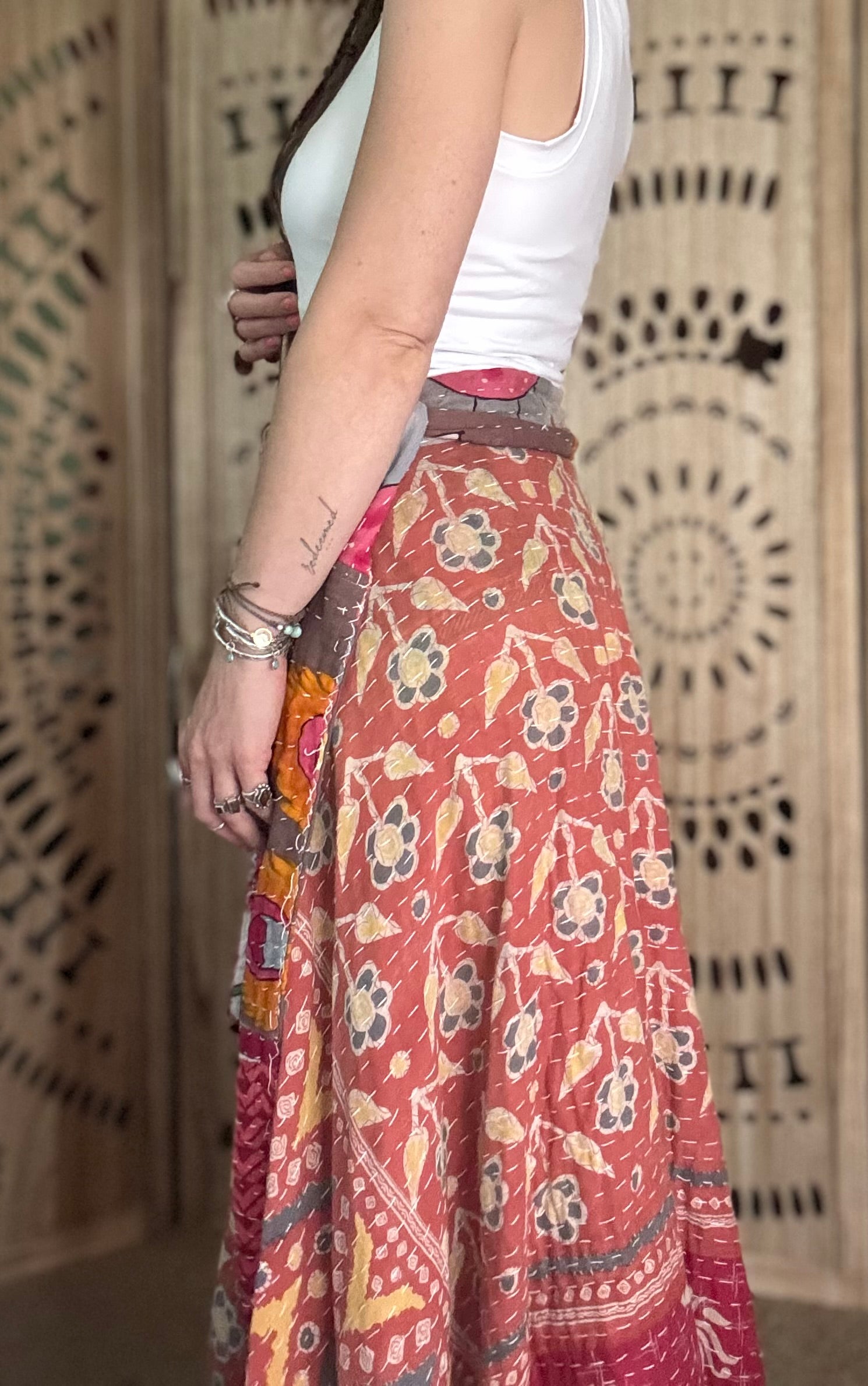 Kantha Wrap Skirt
