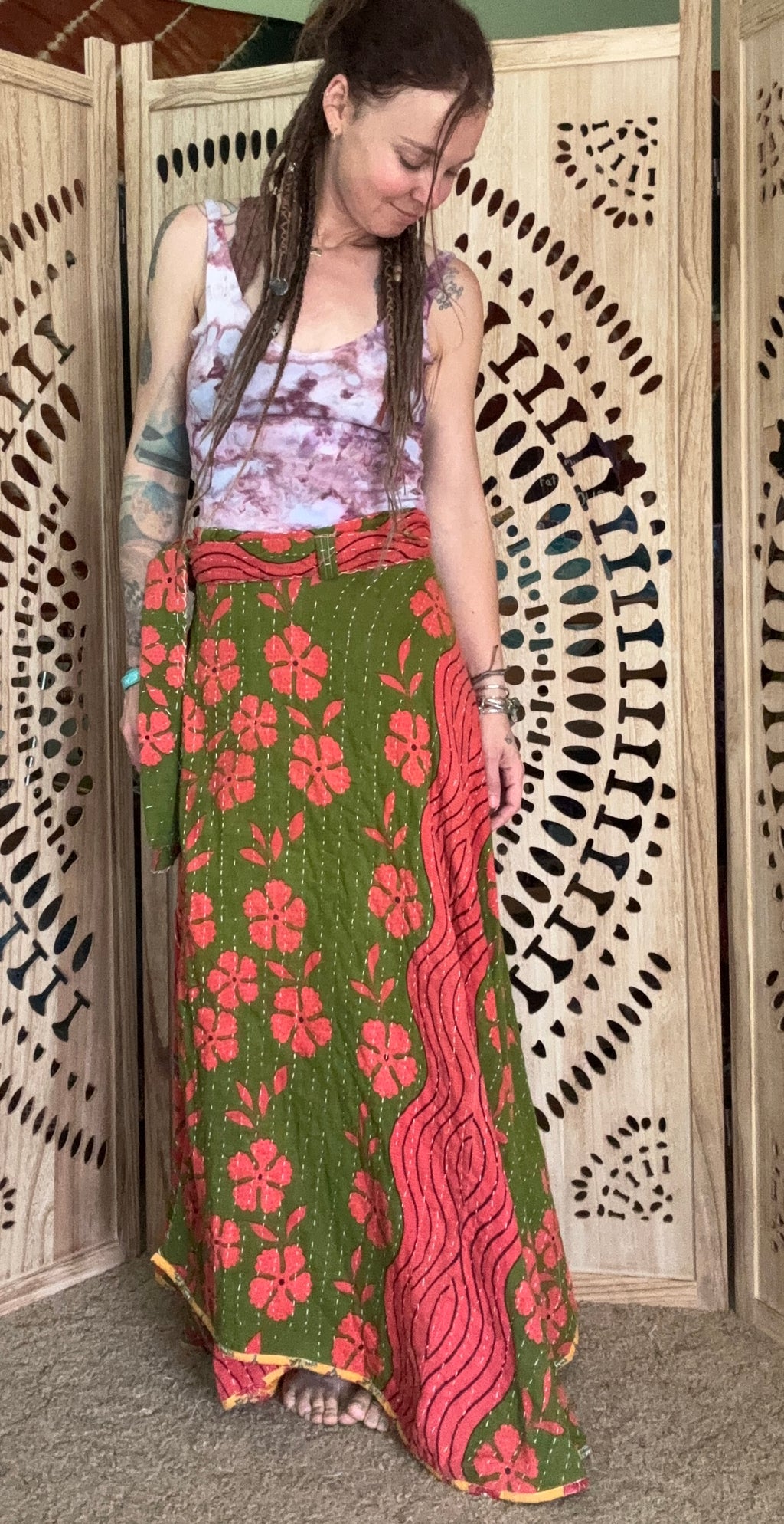Kantha Wrap Skirt