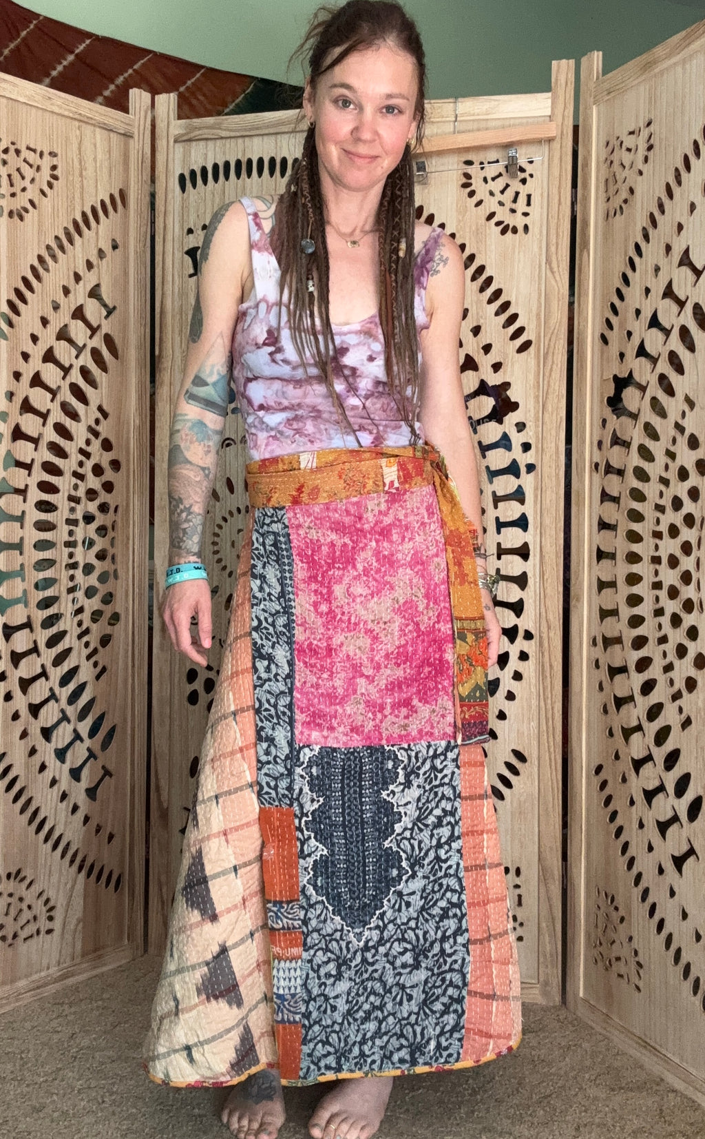 Kantha Wrap Skirt