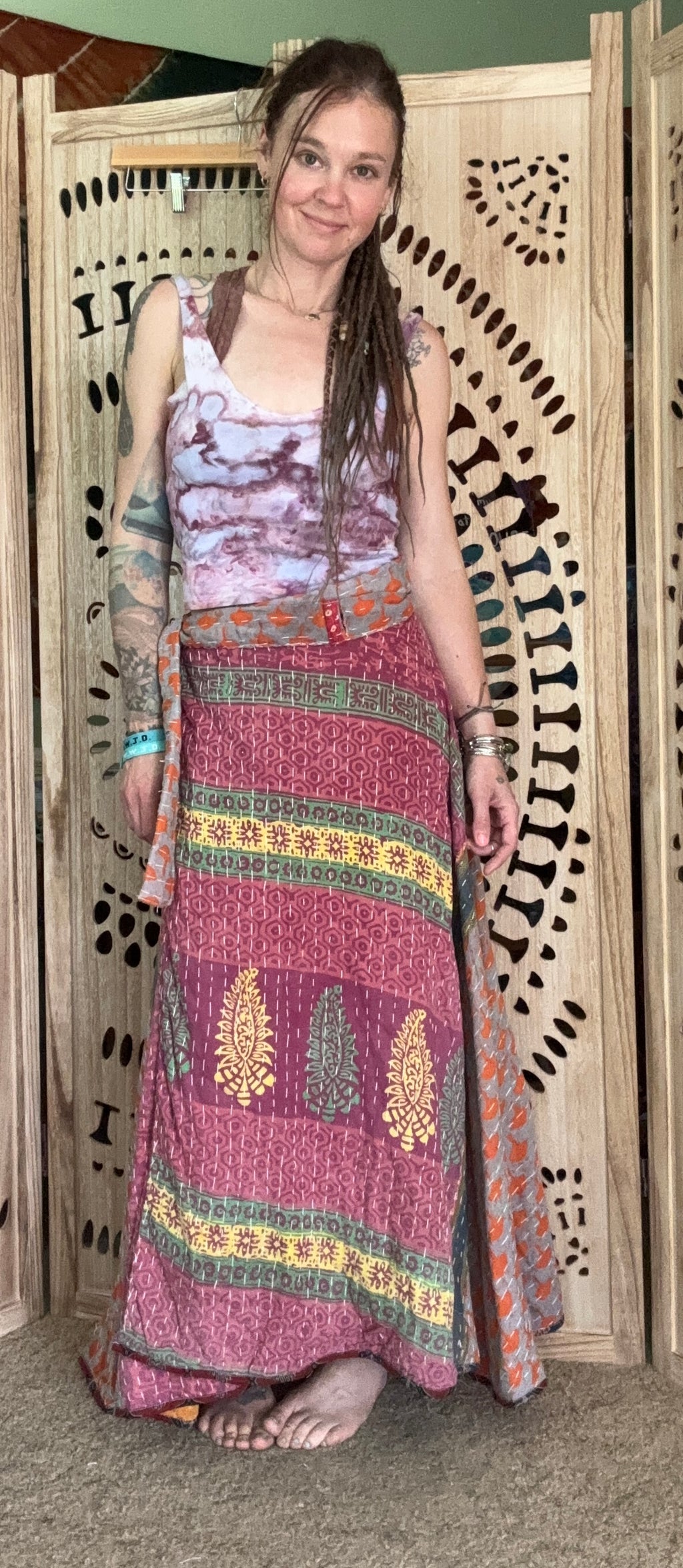 Kantha Wrap Skirt