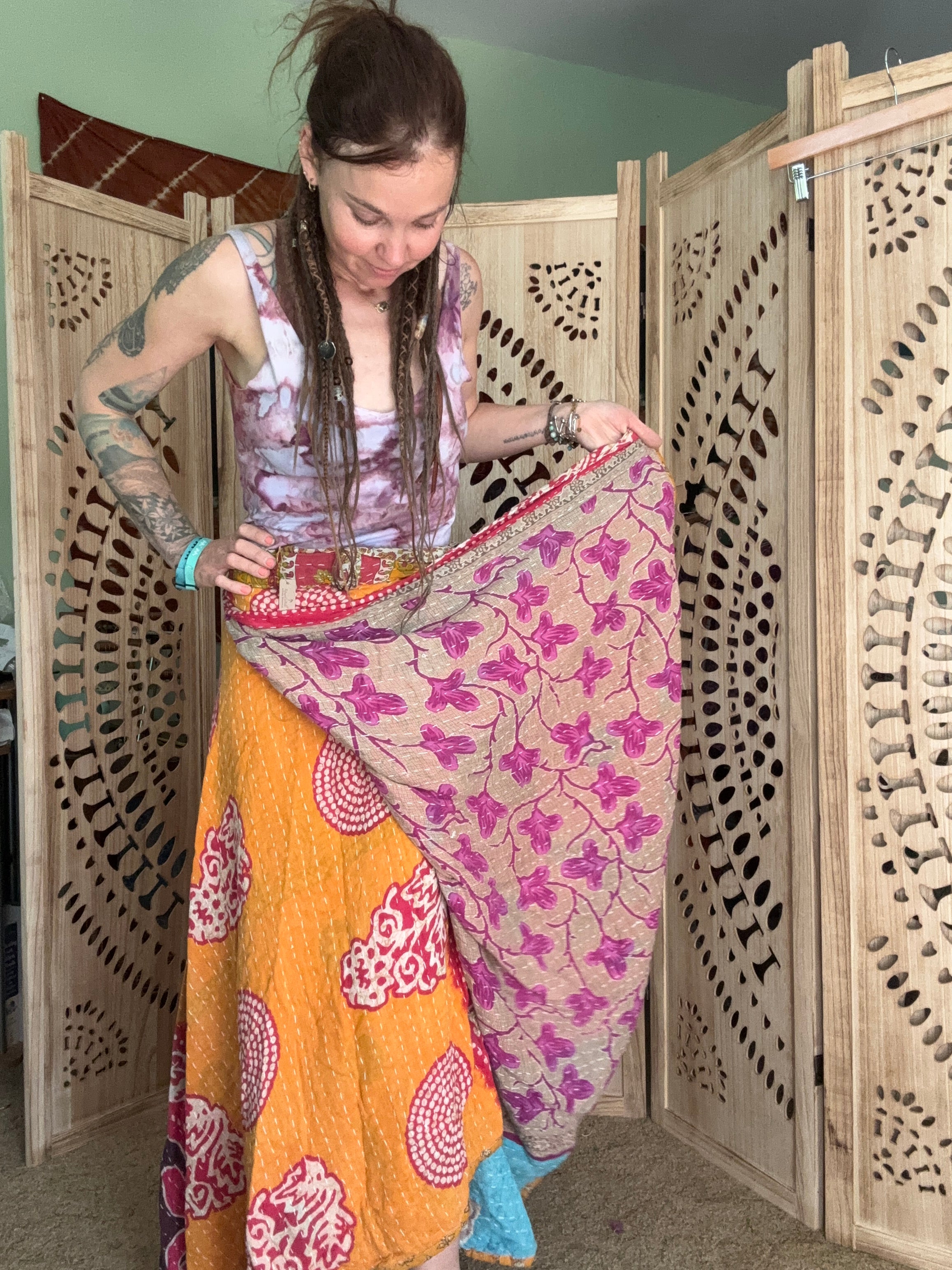 Kantha Wrap Skirt