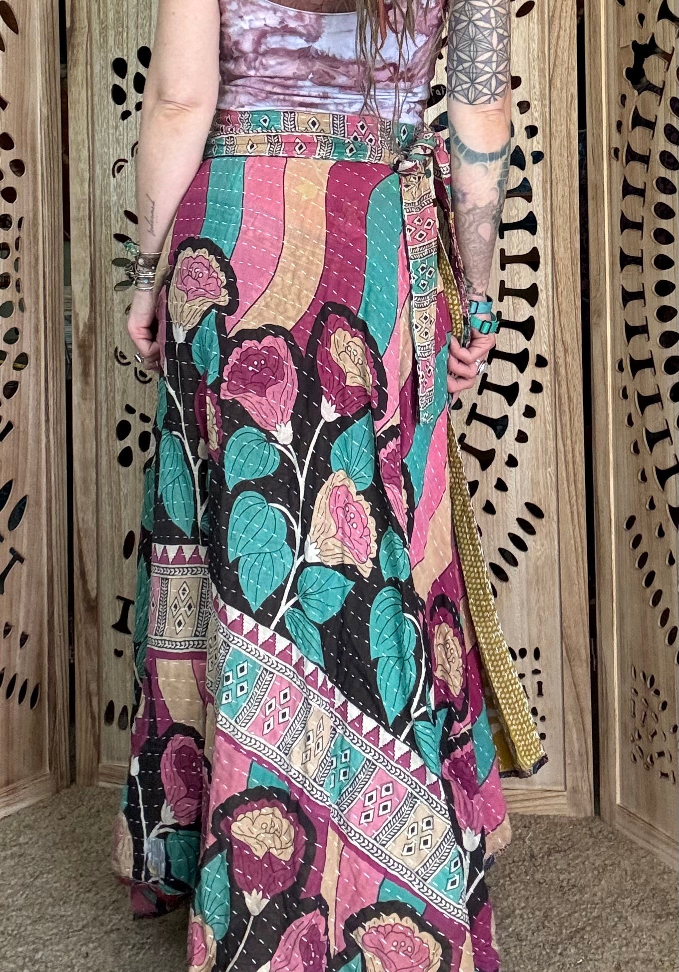 Kantha Wrap Skirt