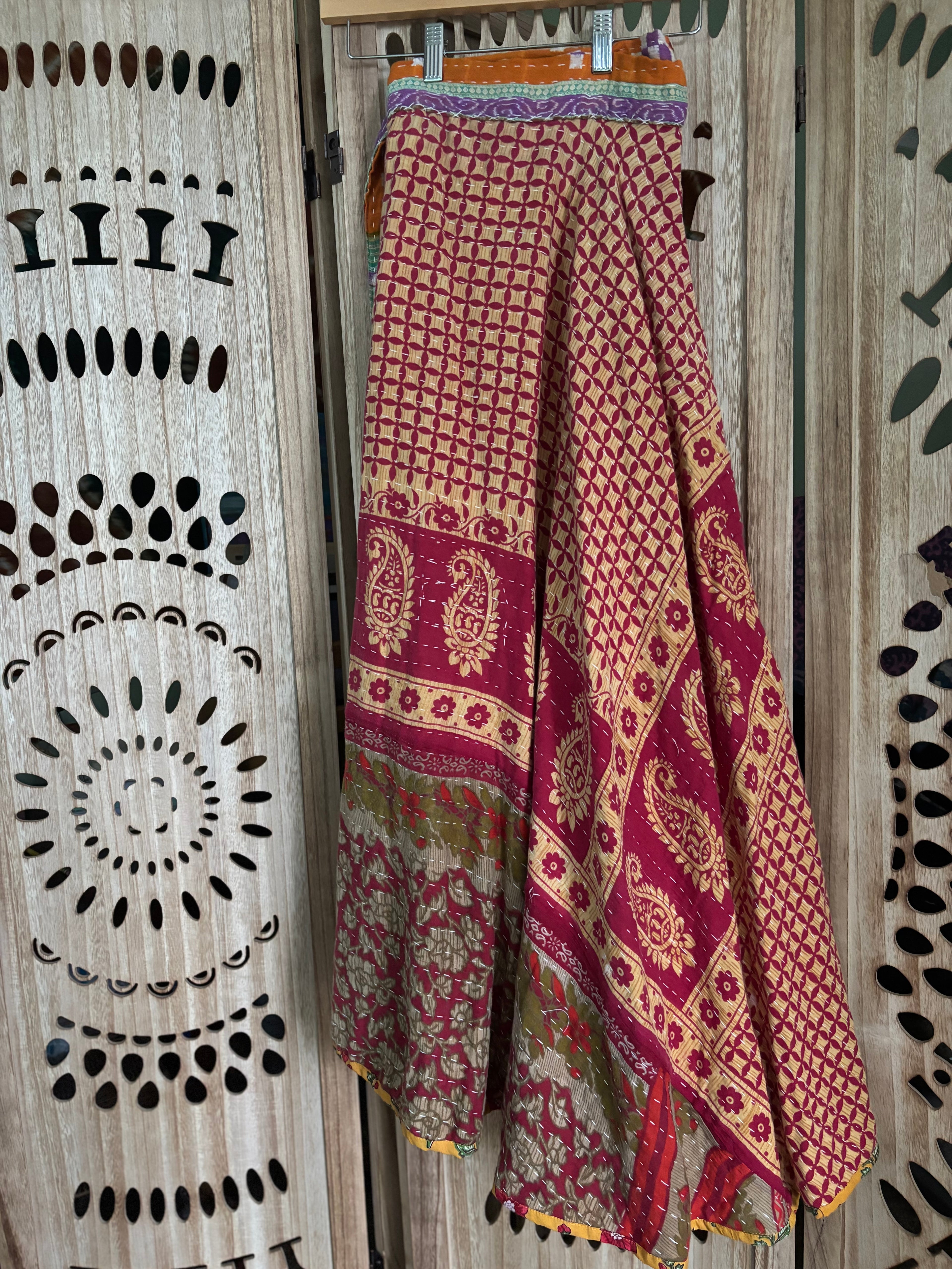 Kantha Wrap Skirt