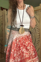 Patchwork Silk Sari Wrap Skirt